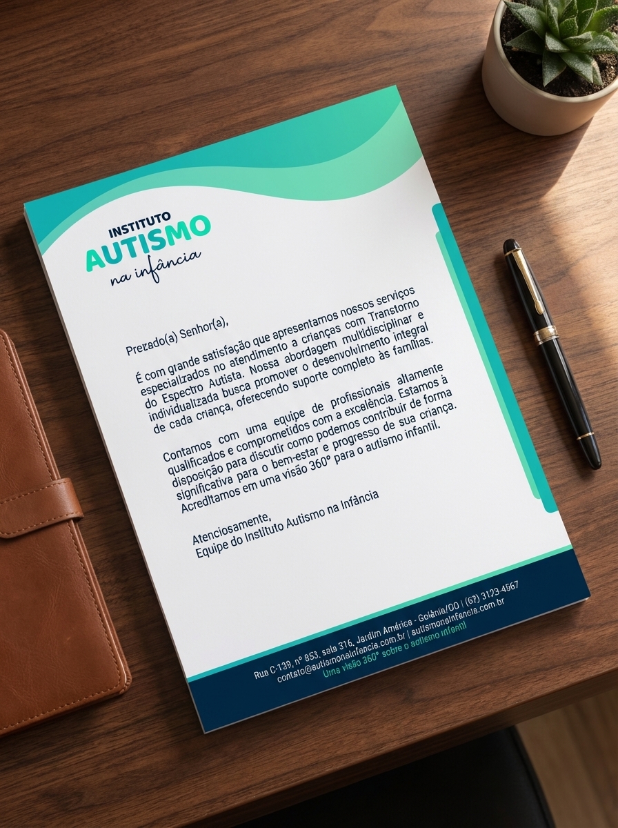 Papel timbrado Instituto Autismo na Infância